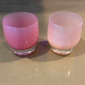 Glassy baby candle holders